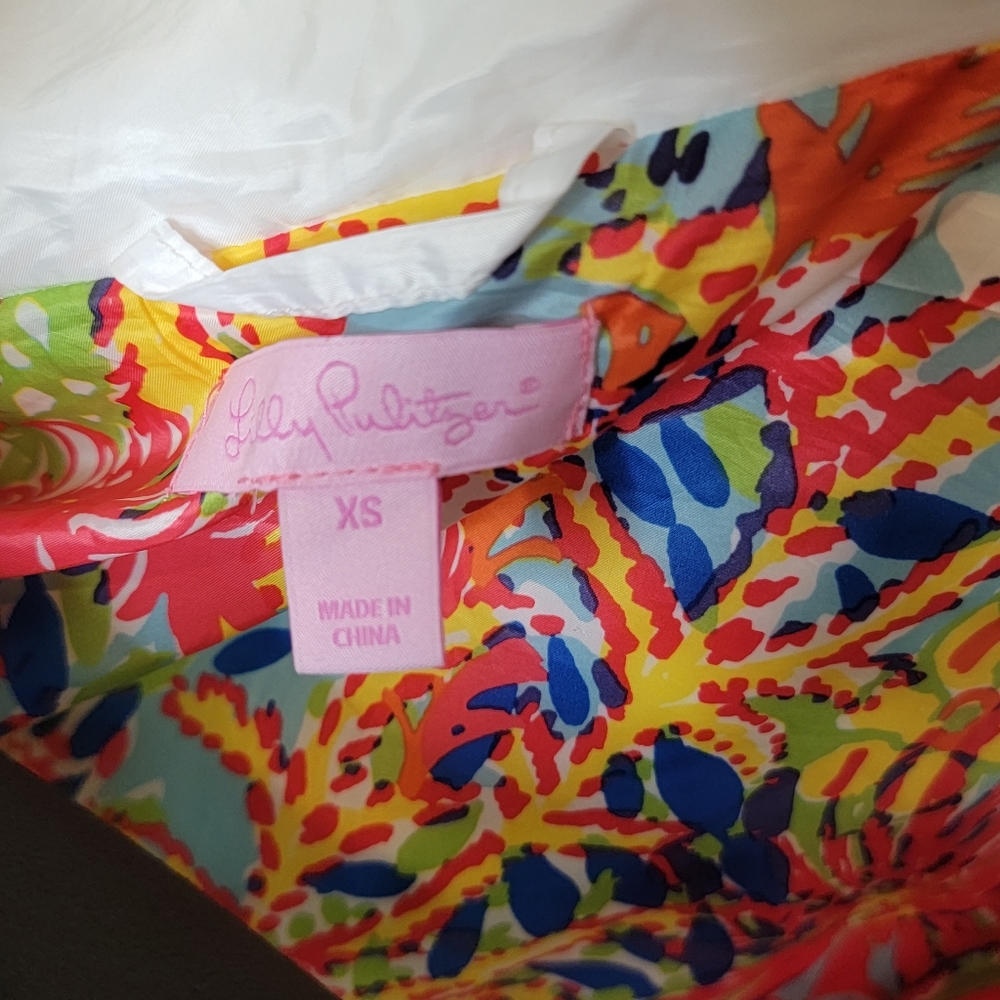 Lily Pulitzer White Down Vest Size XS. #213 - Picture 5 of 10